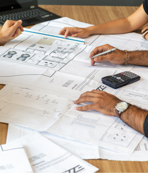 Architects working on plans